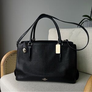 COACH restored black leather purse 👜